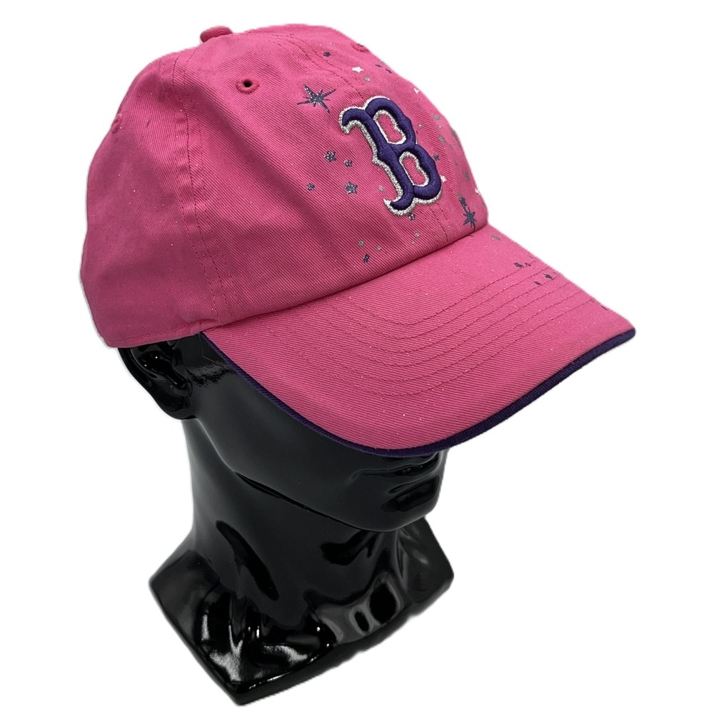 47 Brand Fenway Park Girls Boston Red Sox Strapback Hat Pink w/ Stars OS